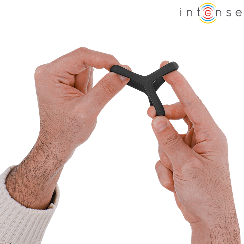 Intenso - Carson Anel De Pênis Duplo De Silicone Preto Modelo 4