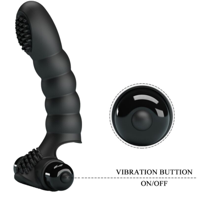 Pretty Love - Vibrador De Dedo Alexander 10 Vibrações Negro