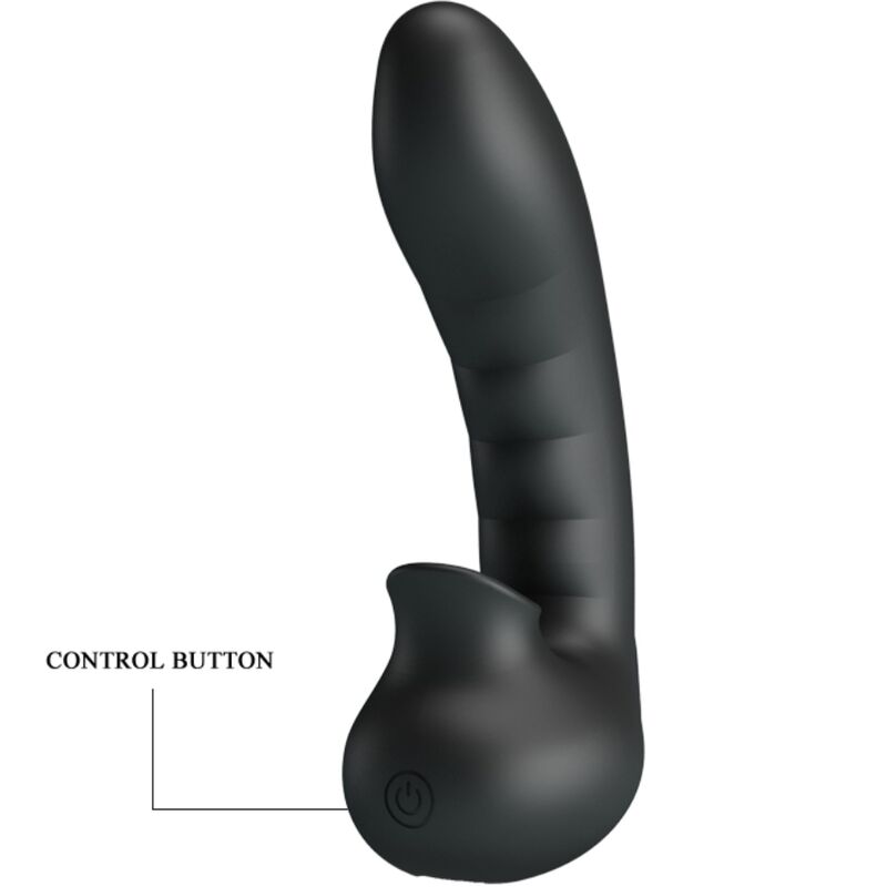 Pretty Love - Hobgoblin Vibrating Finger Case 12 Vibrações + Estimulador de Clítoris Negro