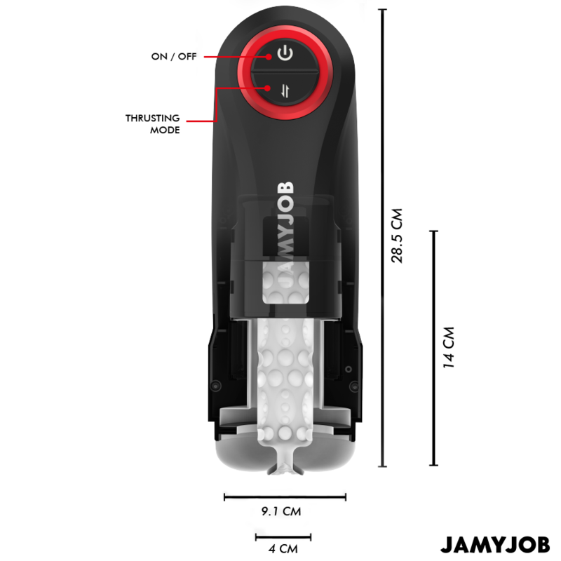 JAMYJOB - GRAVITY MASTURBADOR VAGINA AUTOMÁTICO 5 MODOS DE EMPUXO E SOM