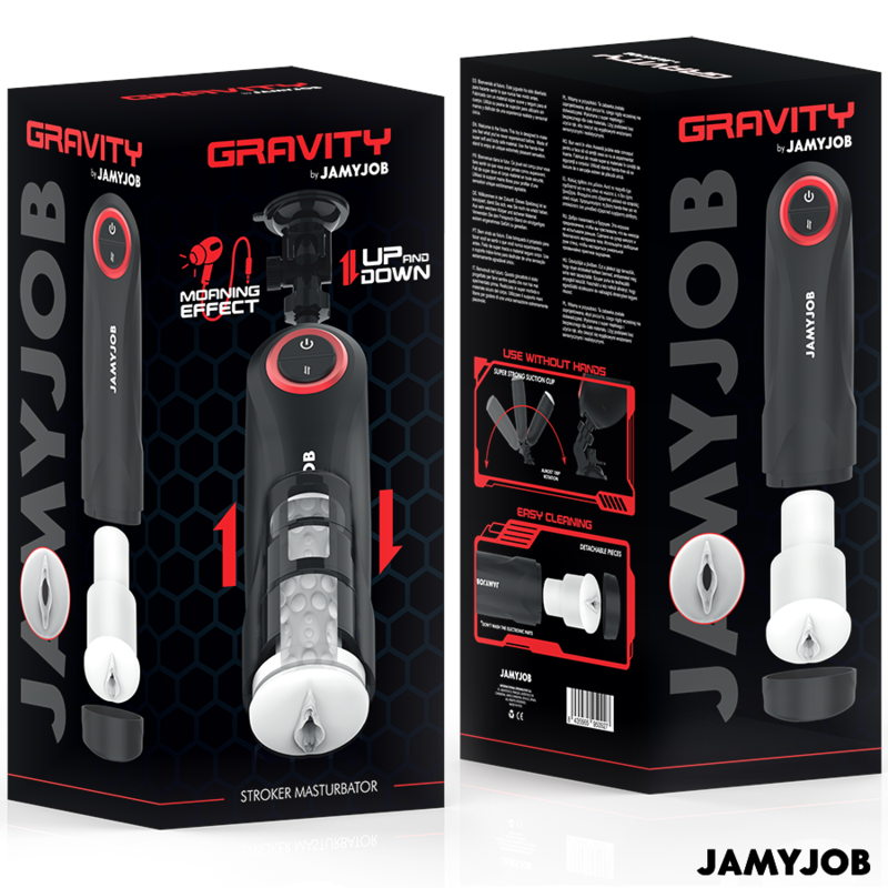 JAMYJOB - GRAVITY MASTURBADOR VAGINA AUTOMÁTICO 5 MODOS DE EMPUXO E SOM