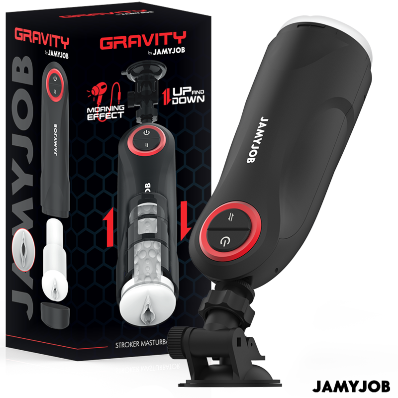JAMYJOB - GRAVITY MASTURBADOR VAGINA AUTOMÁTICO 5 MODOS DE EMPUXO E SOM