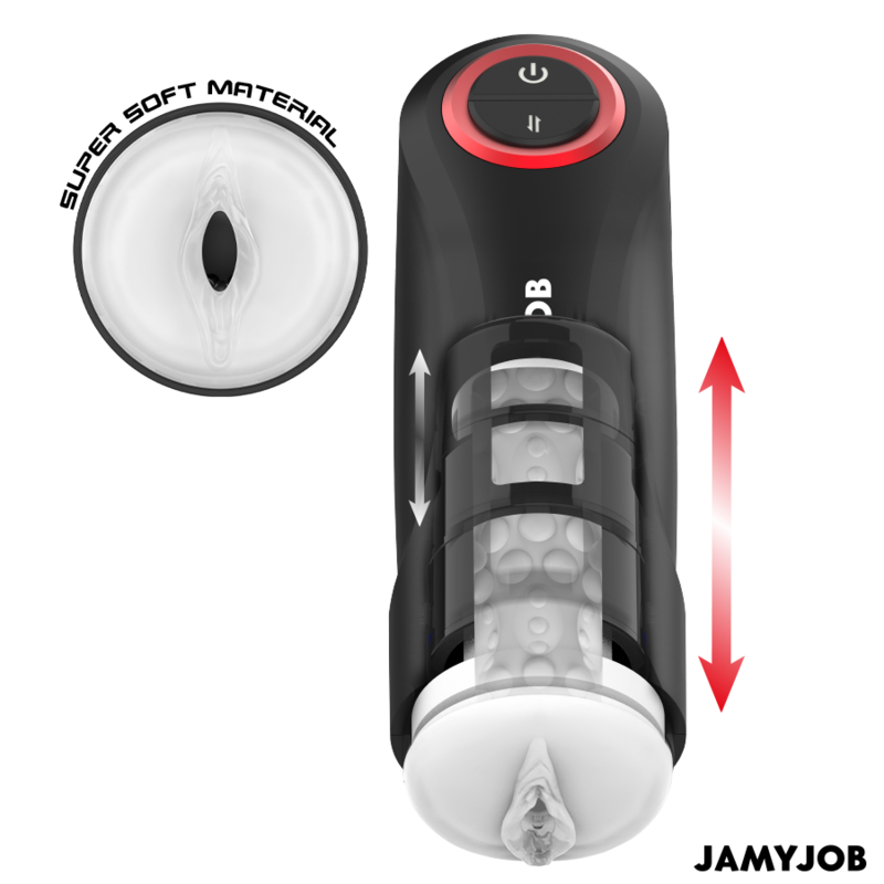JAMYJOB - GRAVITY MASTURBADOR VAGINA AUTOMÁTICO 5 MODOS DE EMPUXO E SOM