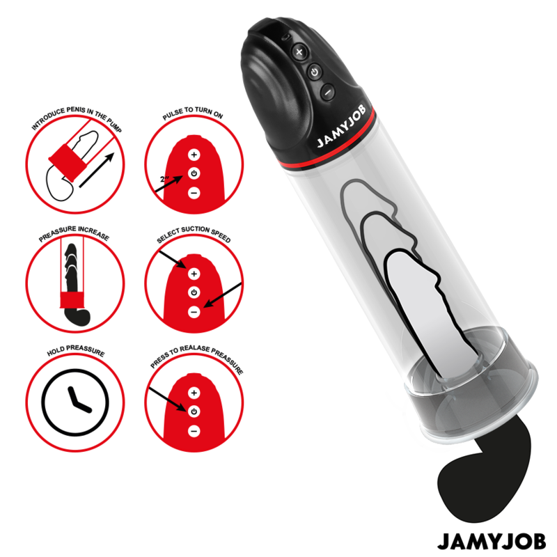 JAMYJOB - XPAND BOMBA AUTOMÁTICA 3 NÍVEIS DE ONDAS ESTIMULADORAS CINZA
