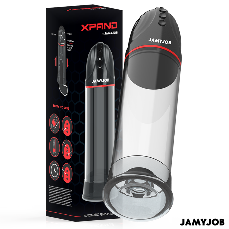 JAMYJOB - XPAND BOMBA AUTOMÁTICA 3 NÍVEIS DE ONDAS ESTIMULADORAS CINZA