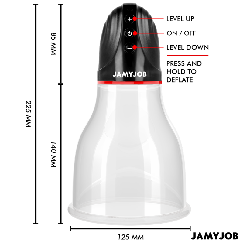 JAMYJOB - XPAND LITE BOMBA DE PRUEBA AUTOMÁTICA 3 NÍVEIS DE SUCÇÃO CINZA