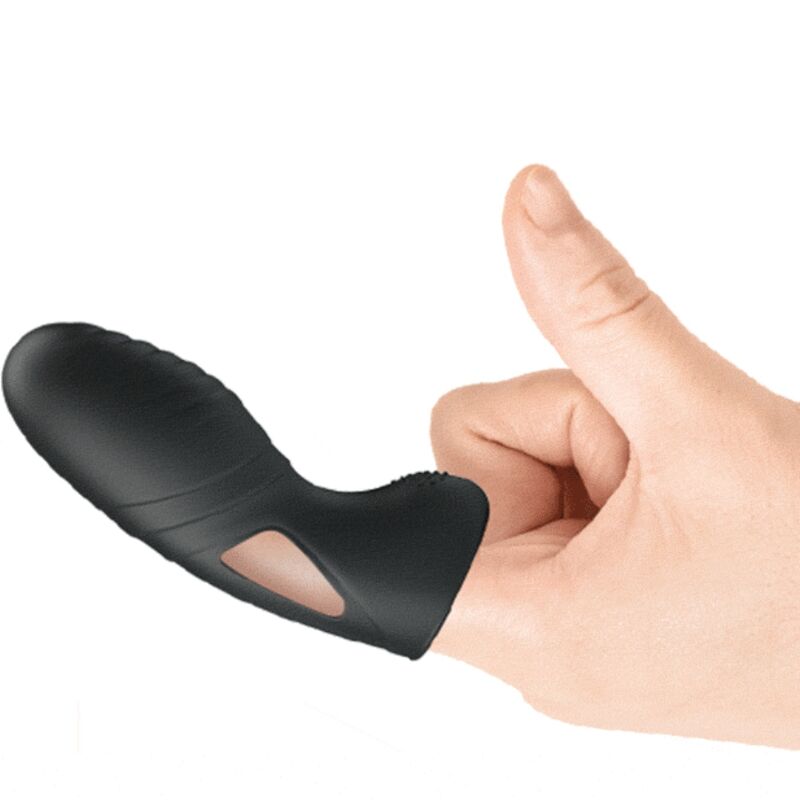 Pretty Love - Vibrador de Dedo de Silicona Alan Preto