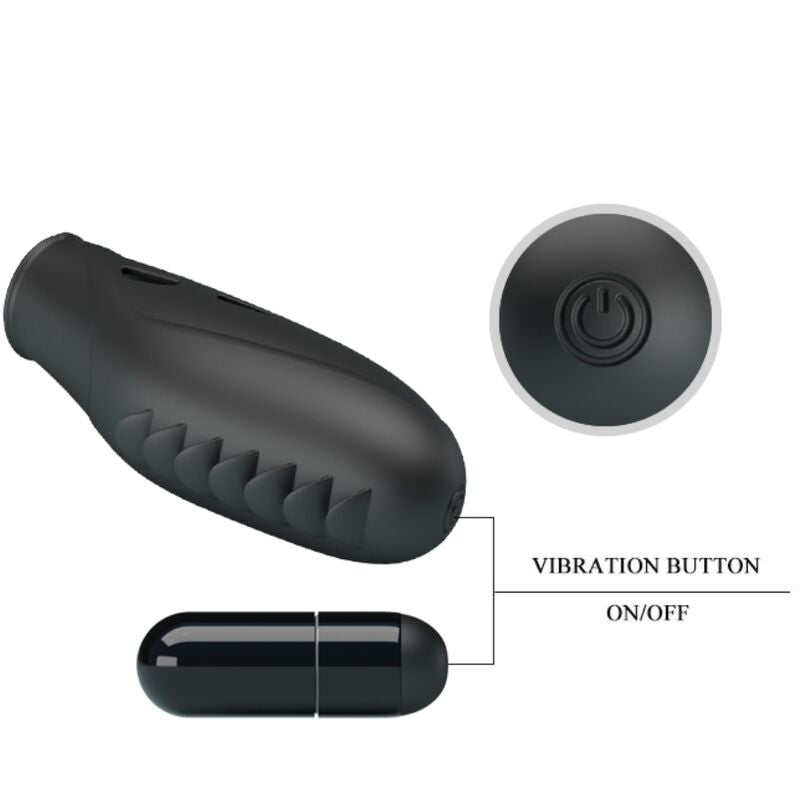 Pretty Love - Vibrador De Dedo De Silicona Gilo Preto