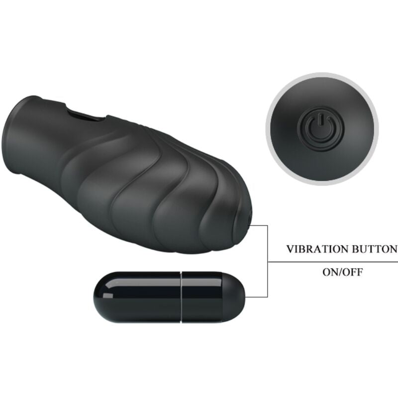 Pretty Love - Lich Silicone Dedo Vibrador Negro