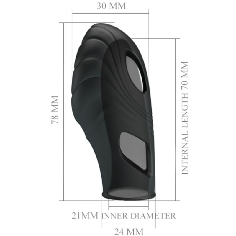 Pretty Love - Lich Silicone Dedo Vibrador Negro