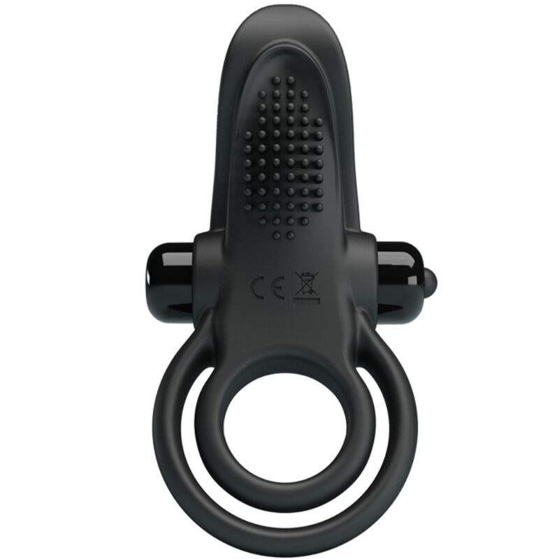 Pretty Love - Anel Vibratório Duplo + Estimulador de Clítoris 10 Vibrações Negro