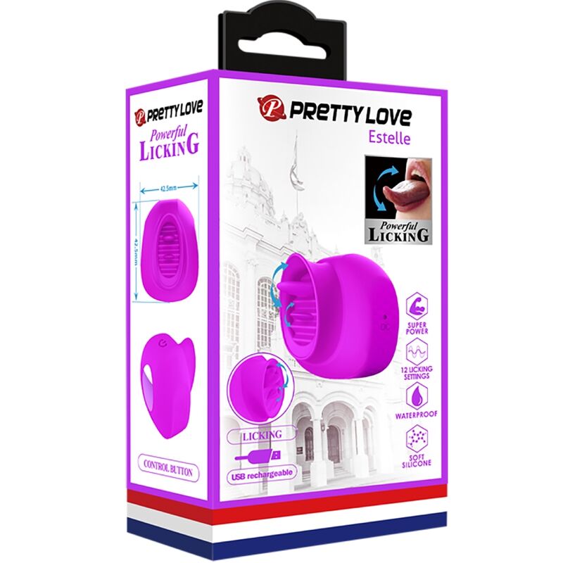 Pretty Love - Estimulador de Clítoris de Lengua Estelle 12 Vibrações Roxo