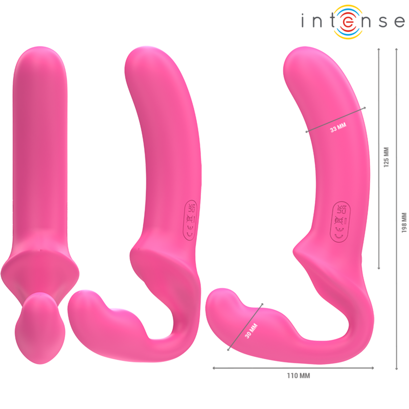 Intenso - Amy Duplo Vibrador 20 Cm Rosa Control Remoto