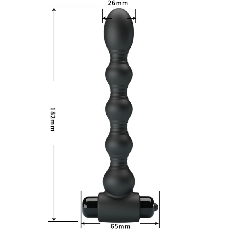 Pretty Love - Lynn Plug Anal de Silicona 10 Vibraciones Negro