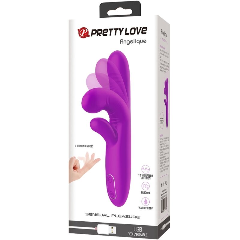 Pretty Love - Angelique Vibrador Multifunções y Estimulador de Clítoris Roxo