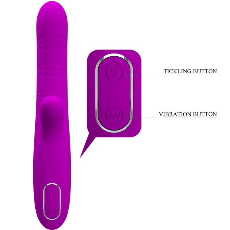 Pretty Love - Angelique Vibrador Multifunções y Estimulador de Clítoris Roxo