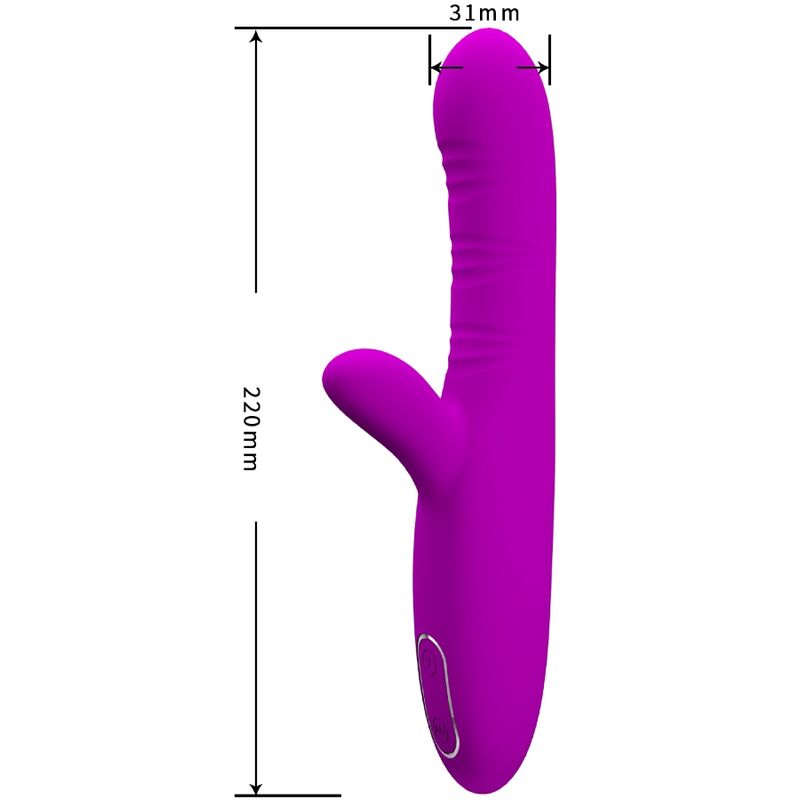 Pretty Love - Angelique Vibrador Multifunções y Estimulador de Clítoris Roxo