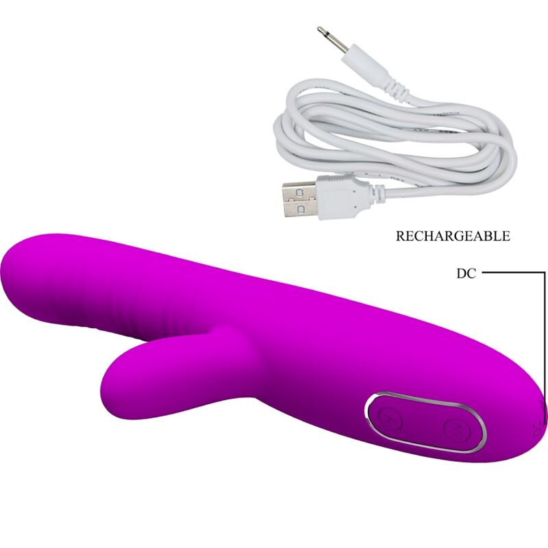 Pretty Love - Angelique Vibrador Multifunções y Estimulador de Clítoris Roxo