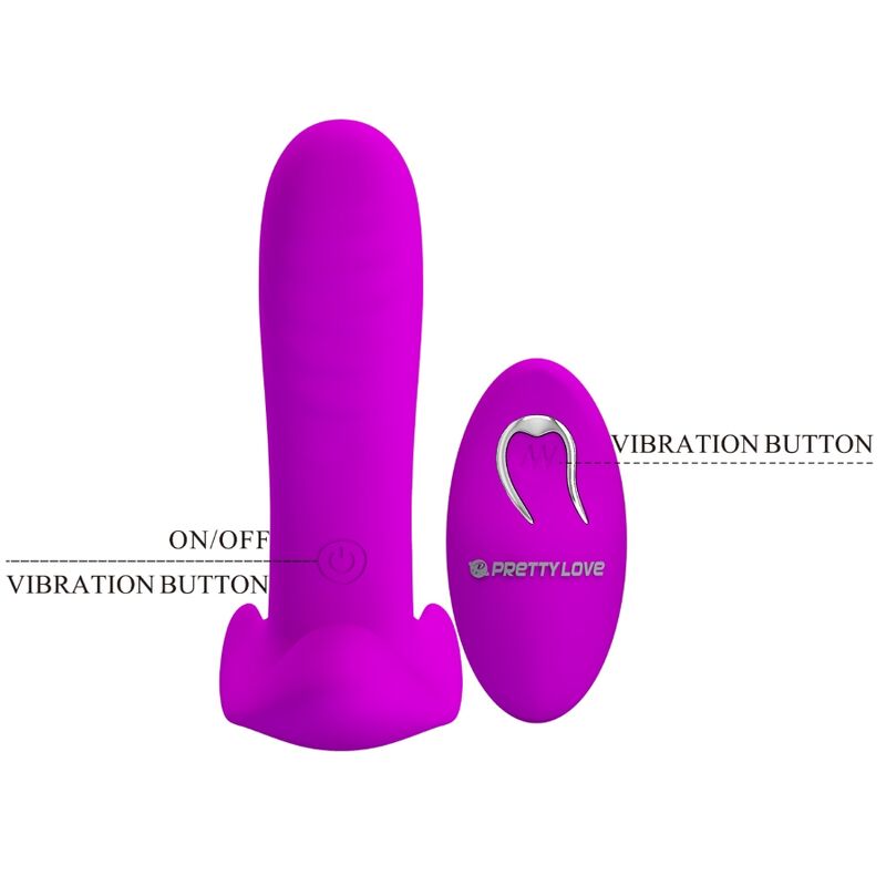 Pretty Love - Masajeador y Vibrador 12 Vibraciones Control Remoto Roxo