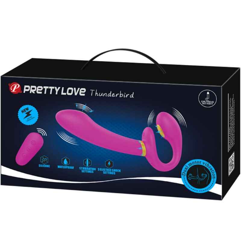 PRETTY LOVE - THUNDERBIRD VIBRADOR DUPLO COM CONTROLE REMOTO ROXO