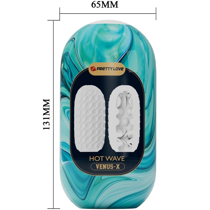 Pretty Love - Masturbador Masculino Hot Wave Silicona Blanco