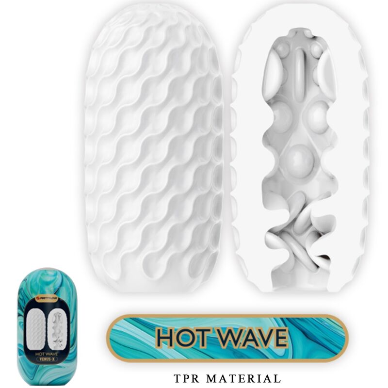 Pretty Love - Masturbador Masculino Hot Wave Silicona Blanco