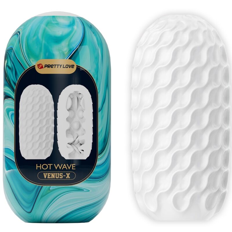 Pretty Love - Masturbador Masculino Hot Wave Silicona Blanco