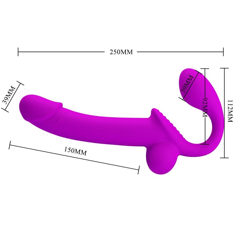 PRETTY LOVE - ESTIMULADOR KELPIE DOBLE STRAP-ON ROXO