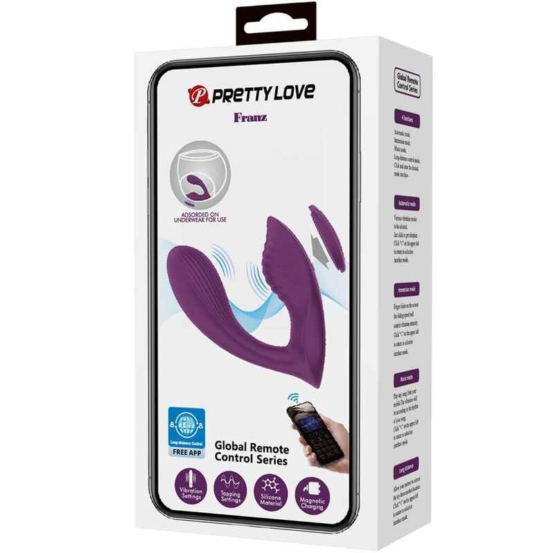 PRETTY LOVE - FRANZ MASSAGER E VIBRADOR APLICATIVO GRATUITO ROXO