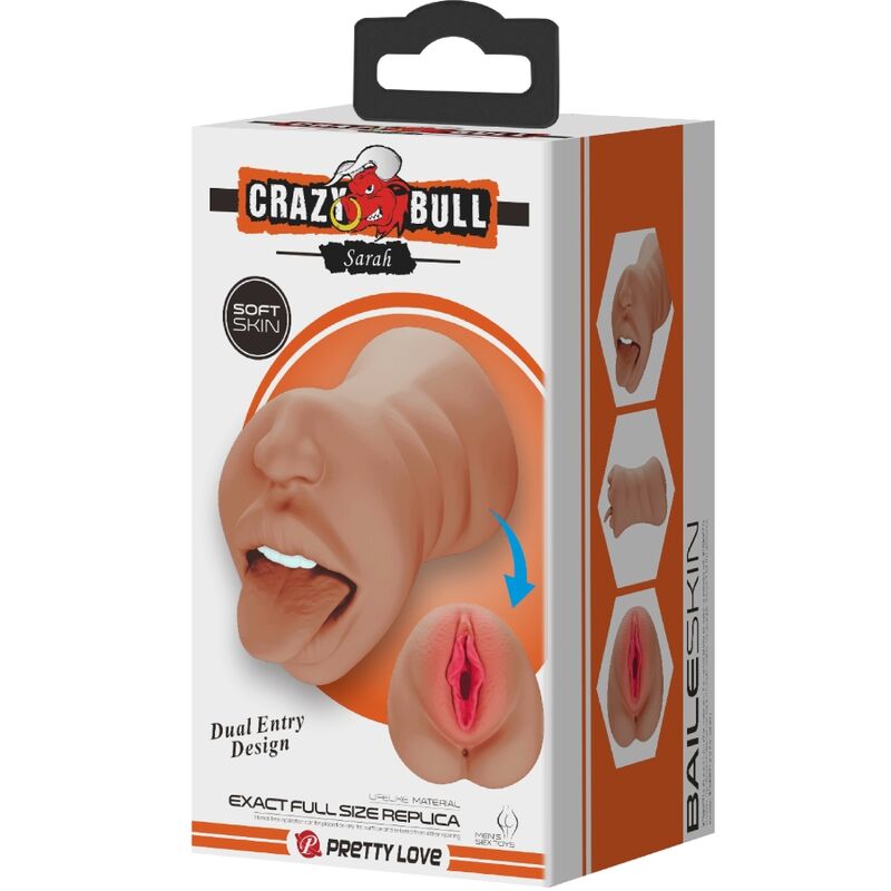 Crazy Bull - Sarah Duplo Masturbador Boca y Vagina Carne
