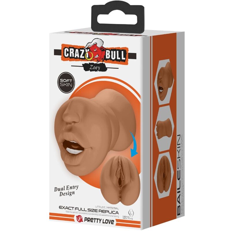 Crazy Bull - Zoey Masturbador Doble Boca y Vagina Carne
