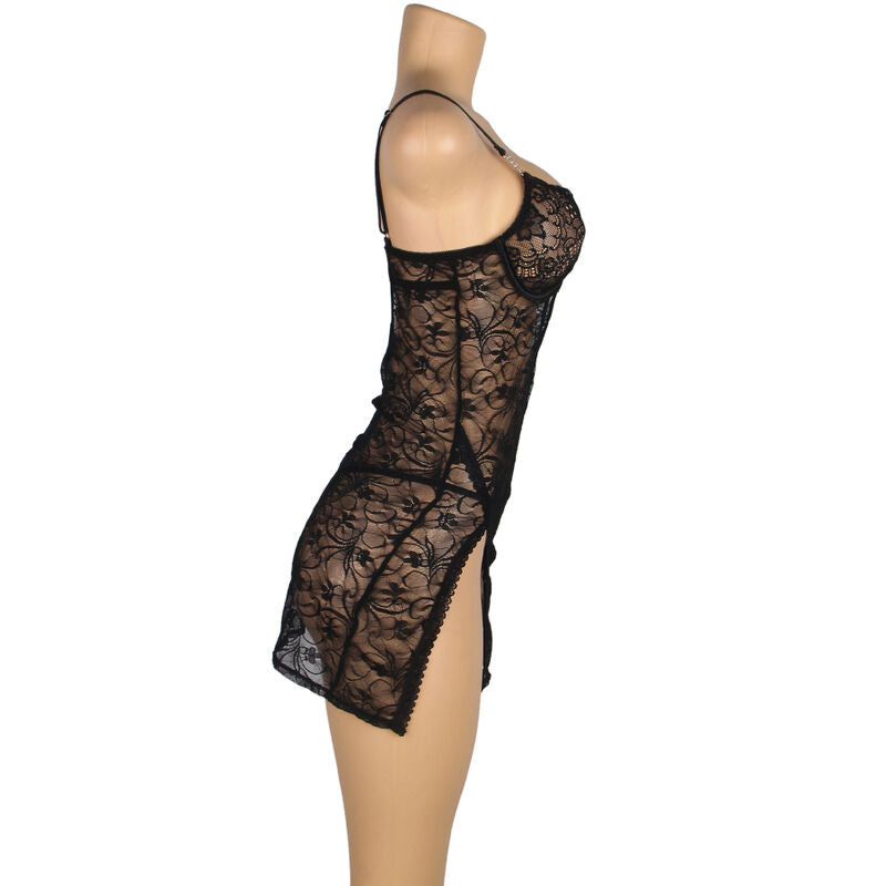 Subblime - 954185 Babydoll De Renda Com Alças Ajustáveis ​​Preto S/M