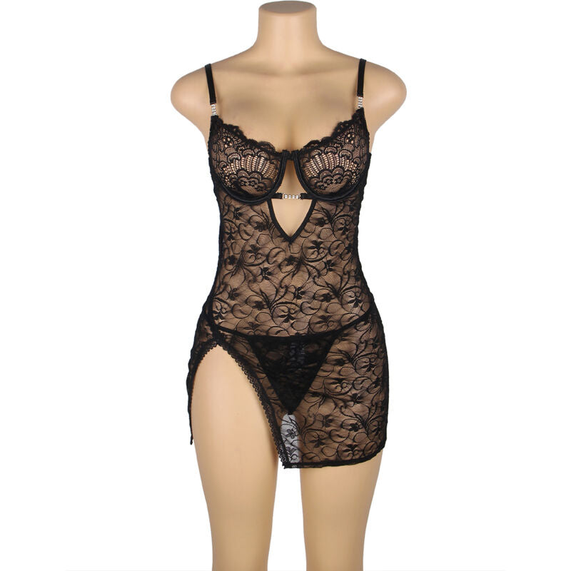 Subblime - 954185 Babydoll De Renda Com Alças Ajustáveis ​​Preto S/M