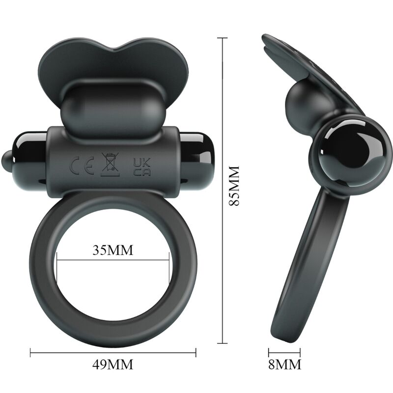 Anel Vibratório Debonaire Coelho 10 Vibrações Negro