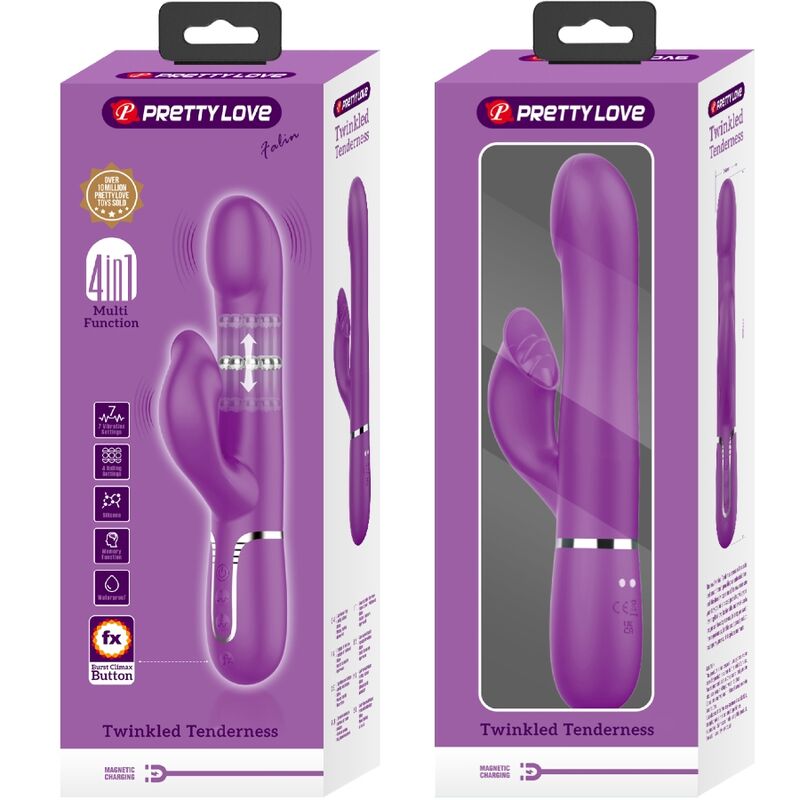 Pretty Love - Vibrador y Estimulador Multifuncional 4 en 1 Roxo