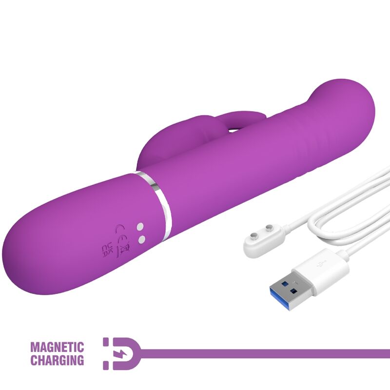 Pretty Love - Coale 4 en 1 Multifuncional Coelho Vibrador Roxo