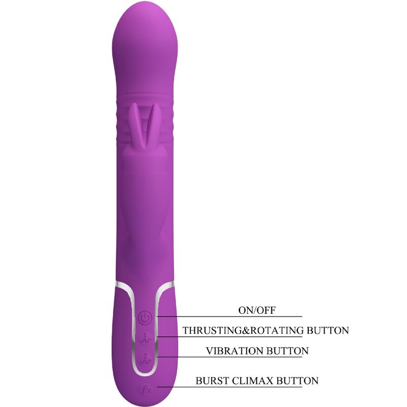 Pretty Love - Coale 4 en 1 Multifuncional Coelho Vibrador Roxo