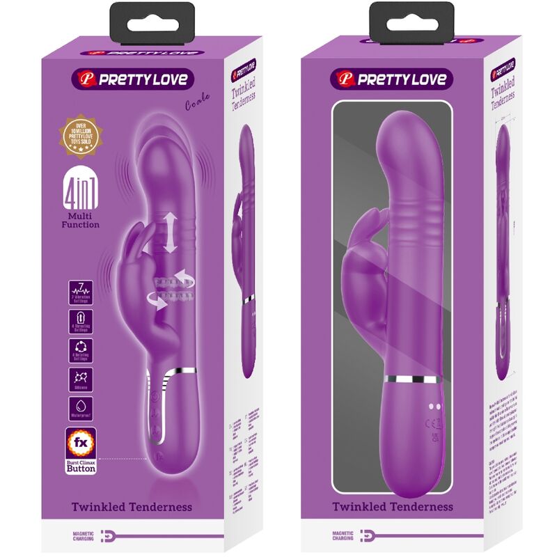 Pretty Love - Coale 4 en 1 Multifuncional Coelho Vibrador Roxo