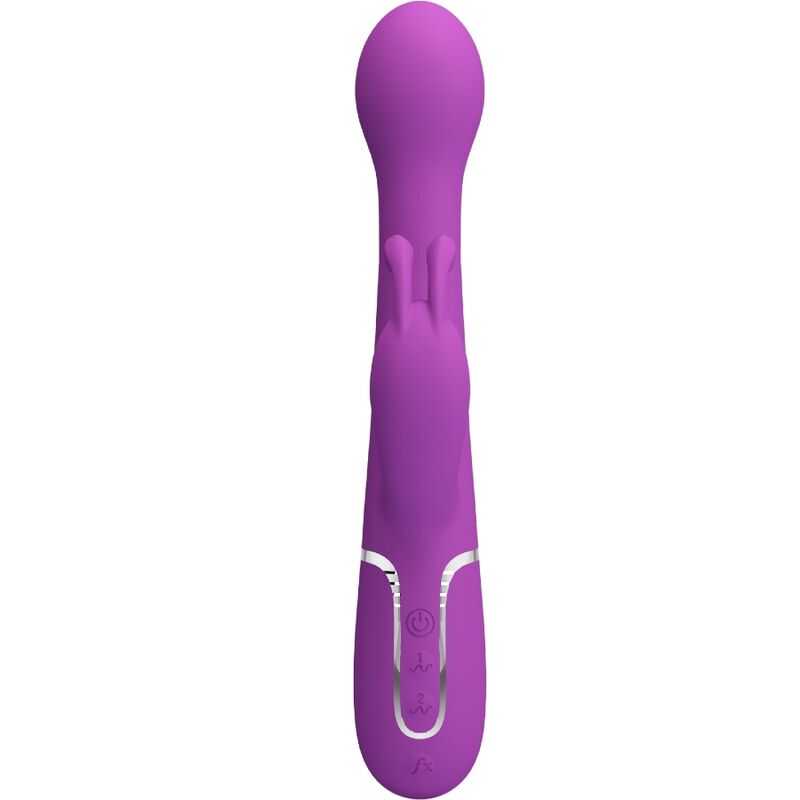 PRETTY LOVE - KAMPAS VIBRADOR RABBIT MULTIFUNÇÃO 3 EM 1 ROXO