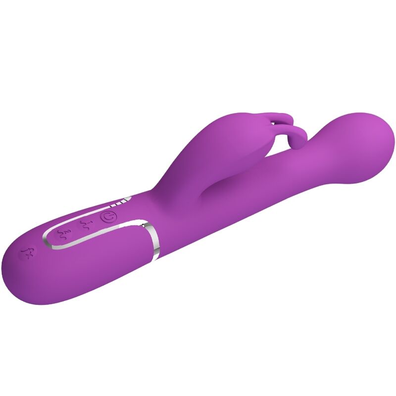 PRETTY LOVE - KAMPAS VIBRADOR RABBIT MULTIFUNÇÃO 3 EM 1 ROXO