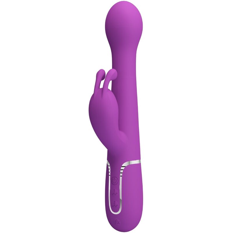 PRETTY LOVE - KAMPAS VIBRADOR RABBIT MULTIFUNÇÃO 3 EM 1 ROXO