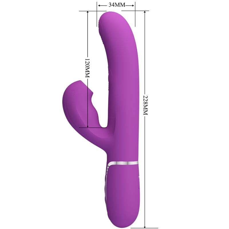 Pretty Love - Perlita 3 en 1 Multifuncional Coelho Vibrador Roxo