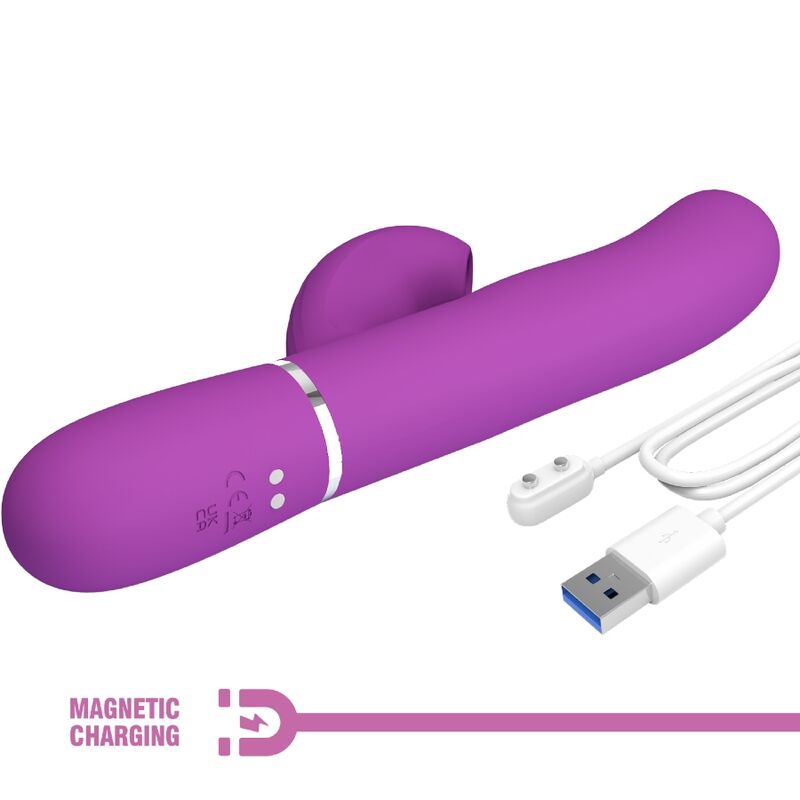 Pretty Love - Perlita 3 en 1 Multifuncional Coelho Vibrador Roxo