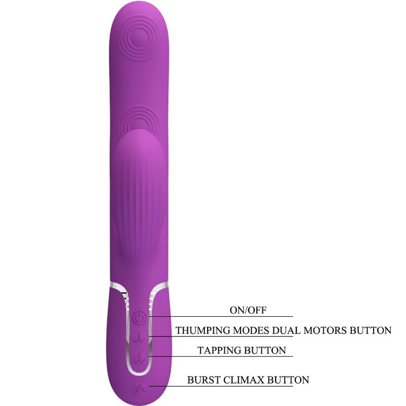Pretty Love - Perlita 3 en 1 Multifuncional Coelho Vibrador Roxo