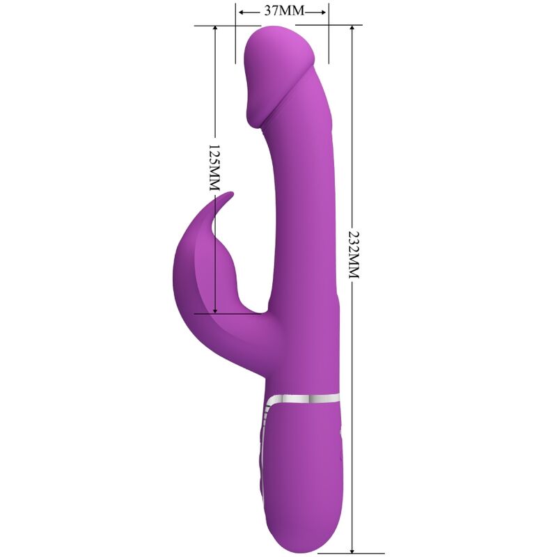 Pretty Love - Kampas 3 en 1 Multifuncional Coelho Vibrador Roxo