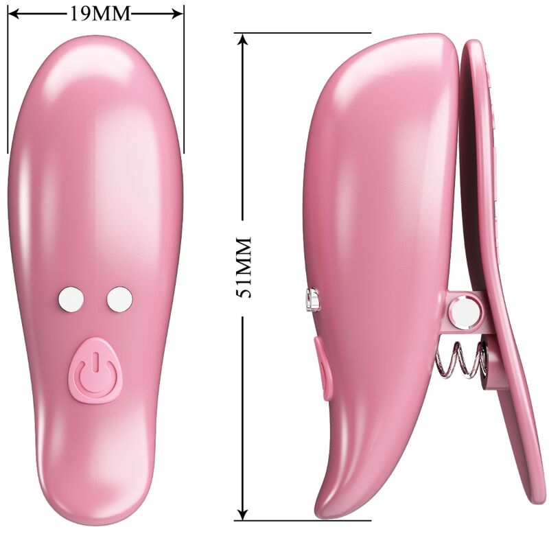 PRETTY LOVE - PINZAS PARA PEZONES CAILEY 10 VIBRAÇÕES CONTROLE REMOTO ROSA