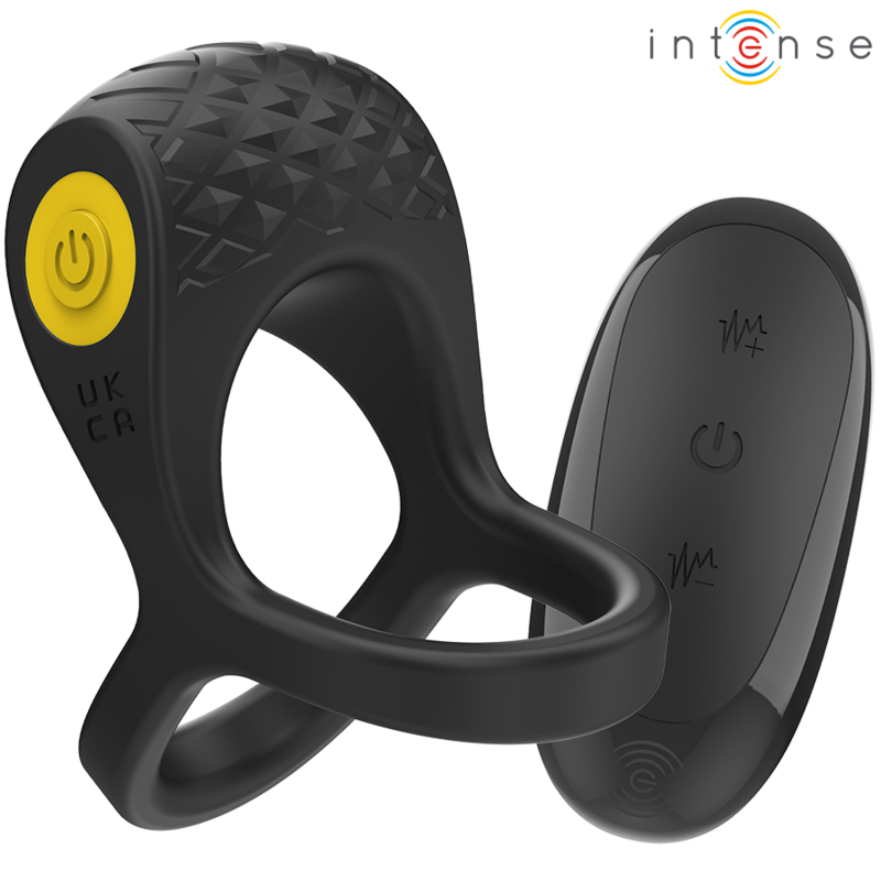 Intenso - Alex Vibrador Anel Duplo Pénis 10 Vibrações Negro