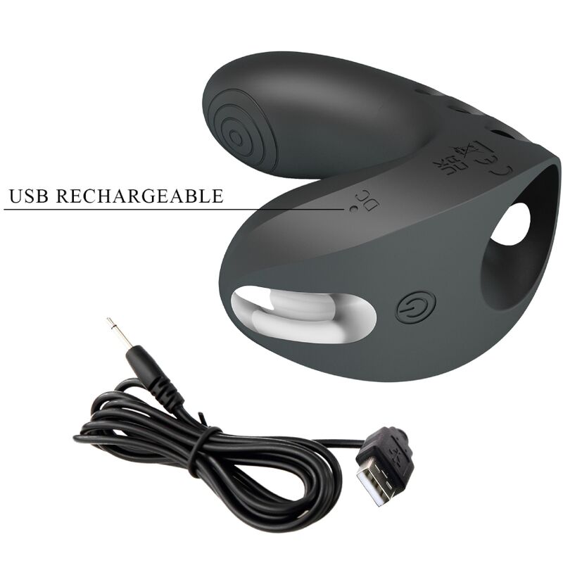 Vibrador de Dedo Camélia 7 Vibrações Negro