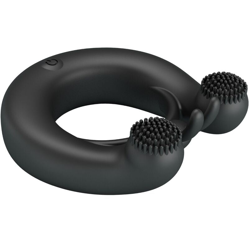 Anel Vibratório Dália e Estimulador de Clítoris 12 Vibrações Negro