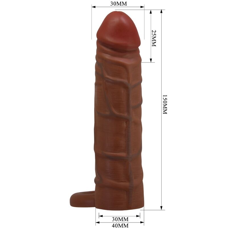 PRETTY LOVE - KAILE EXTENSÃO PARA PÉNIS +2,5 CM TOM MULATO